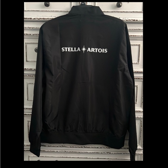 New! Black bomber jacket men’s L lightweight full zip - Picture 2 of 16